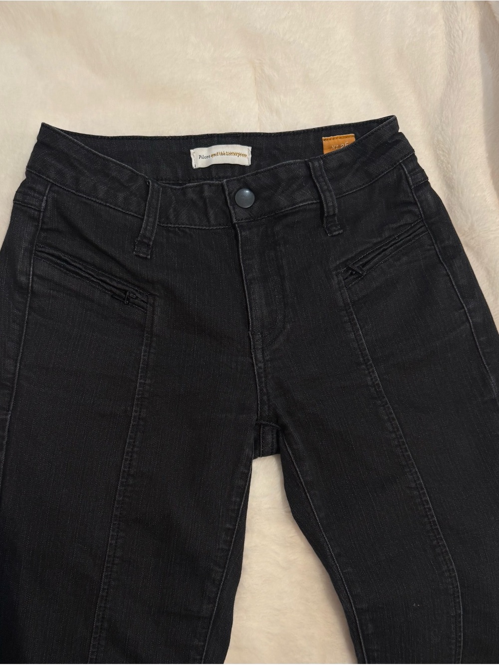 Pilcro and the Letterpress Black Mid-Rise Jeans